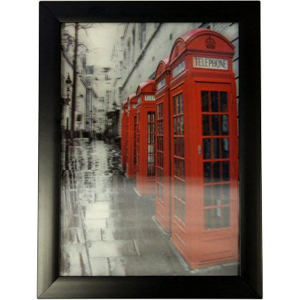 Iconic 3D 25x35cm - London Phone Boxes