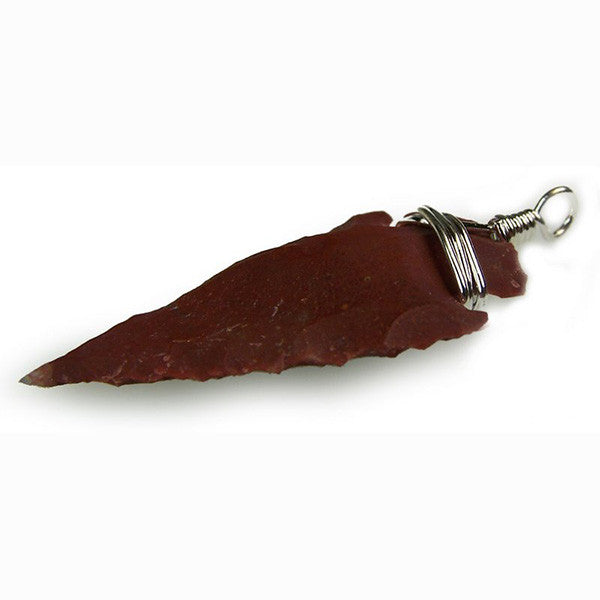 Arrowhead Pendant - Red Jasper