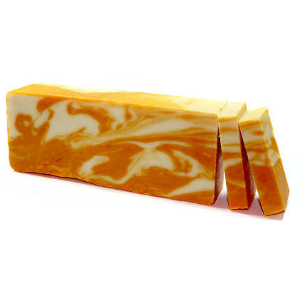 Orange Olive Oil Artisan Soap Slice