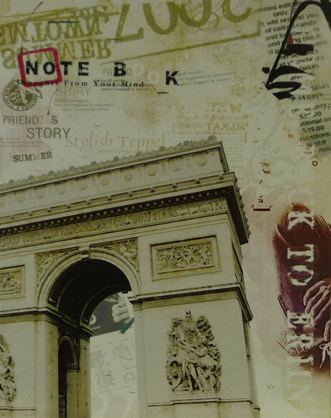 Paris Postcard - 35cm x 28cm - 24mm Thick Wooden Base
