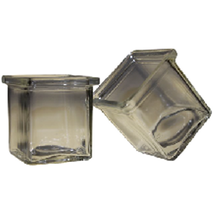 Clear - Votive Candle Holder - Chunky Square