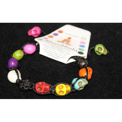 Shambhala Black & Skulls Beads 10mm