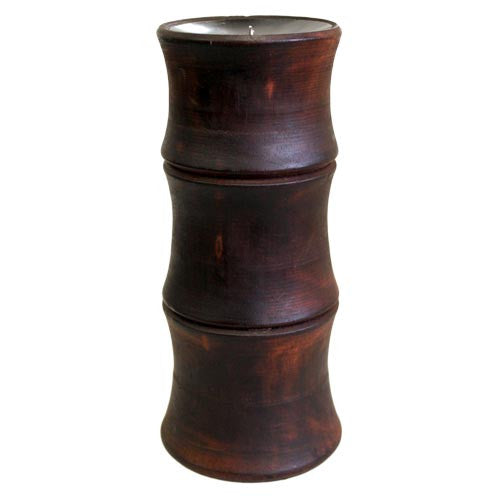 Med Brown Bamboo Candlestick