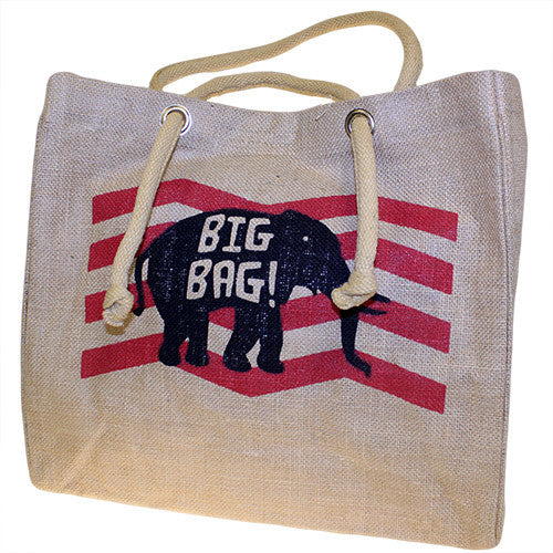 Big Jute Elephant Bag - Red