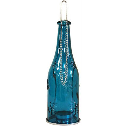 Recycled Bottle Lantern - Teal