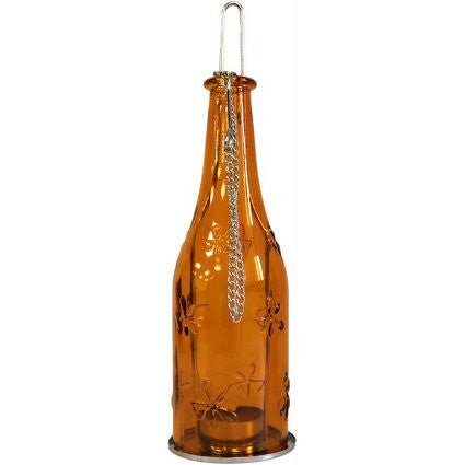 Recycled Bottle Lantern - Amber