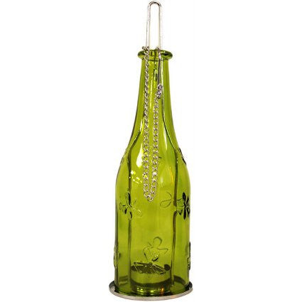 Recycled Bottle Lantern - Moss
