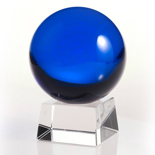 80mm Dark Blue Crystal Ball On Stand