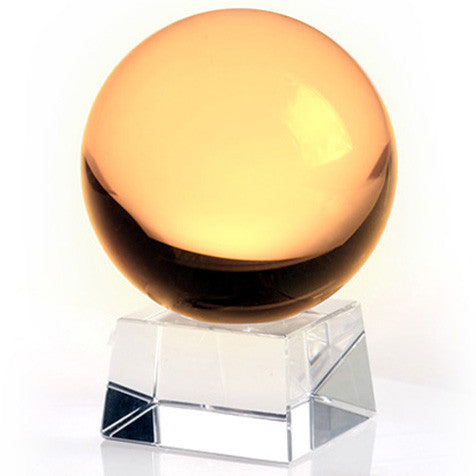 60mm Yellow Crystal Ball On Stand