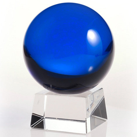 60mm Dark Blue Crystal Ball On Stand