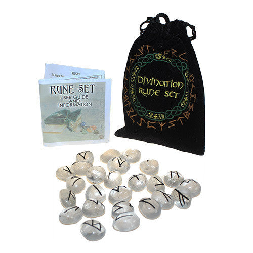 Divination Rune Set - Clear Quartz