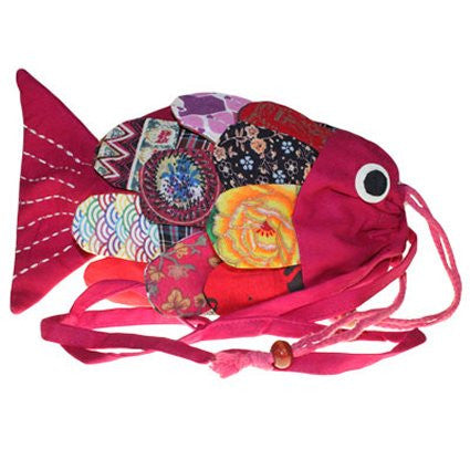 Recycled Handmade Fish Bags - Pink