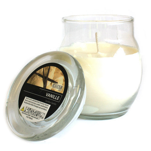 Scented Large Glass Jar Candle - Vanilla