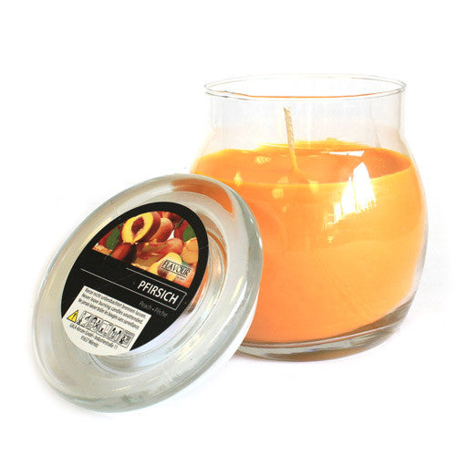 Scented Large Glass Jar Candle - Peach
