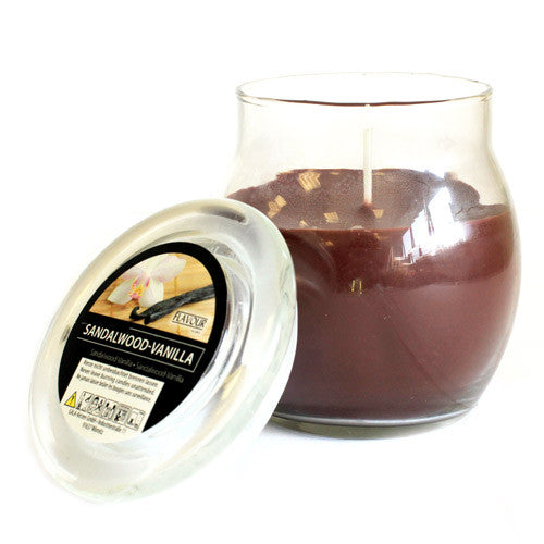 Scented Large Glass Jar Candle - Sandalwood-Vanilla
