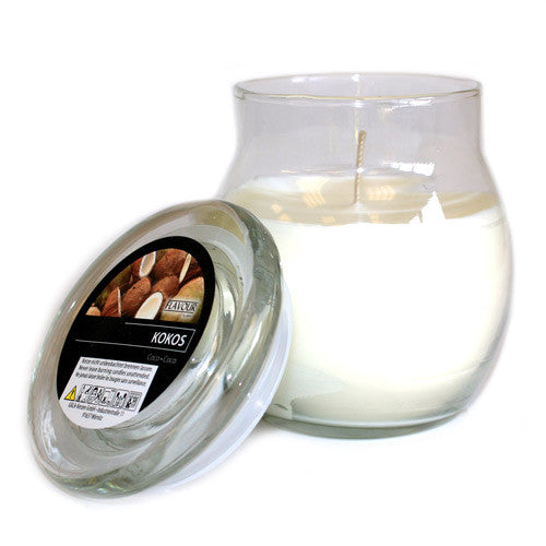 Scented Large Glass Jar Candle - Coconut