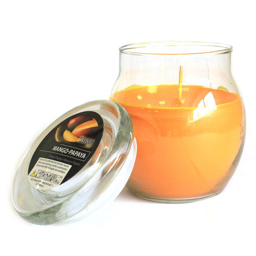 Scented Large Glass Jar Candle - Mango Papaya