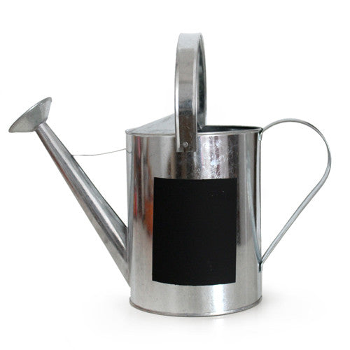 Zinc Lrg Watering Can with Chalk Board