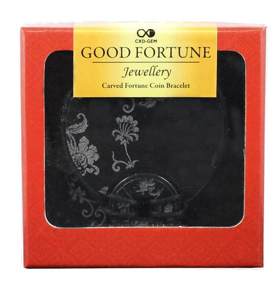 Good Fortune Bracelet - Coin - Onyx