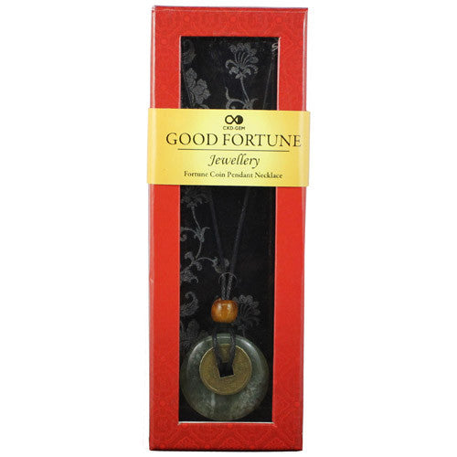 Good Fortune Necklace - Donut - Jade