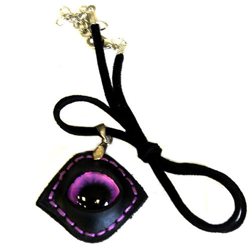 Mystical Eyeball Necklace - Black Eye - Purple Eye