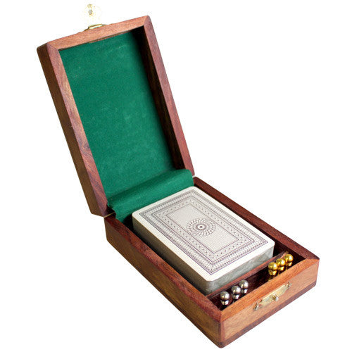 Single Pack Cribbage Box with Brass Pegs