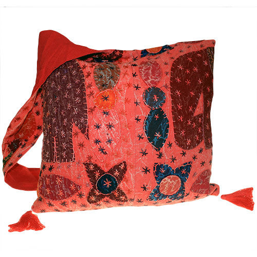 Ethnic Bag - Elephant Patch - Red