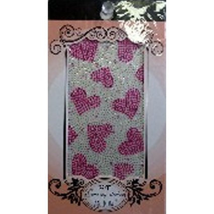 Jewellery Stickers - Abstract Many Pink Hearts