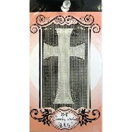 Jewellery Stickers - B&W: Cross