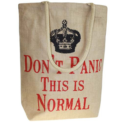 Jute Trend Bag - Don't Panic