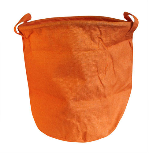 Jute Laundry Basket - Orange