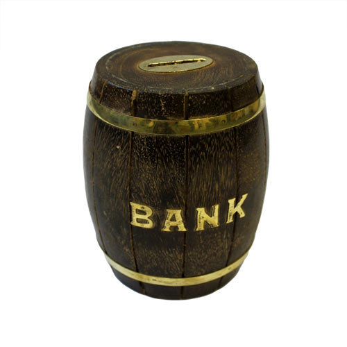 Money Bank Box - Small Barrel