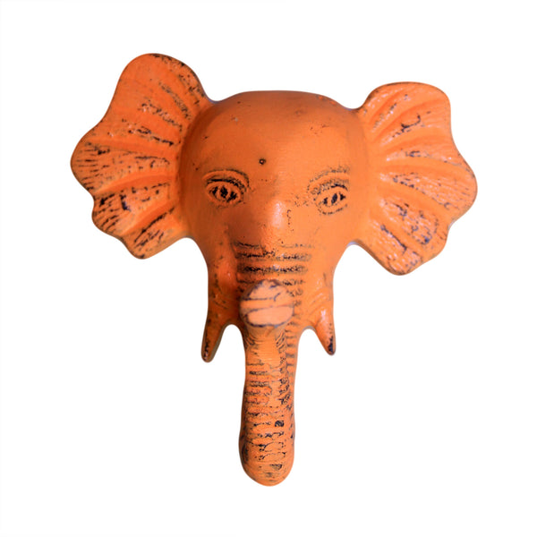Metal Hook - Elephant - Orange