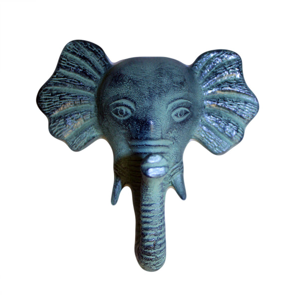 Metal Hook - Elephant - Teal