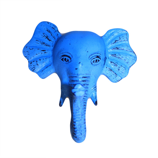 Metal Hook - Elephant - Blue