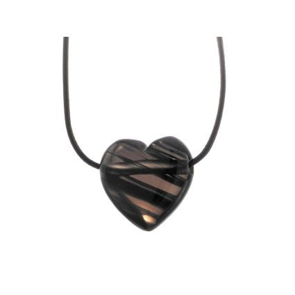 Midnight Lace Obsidian - 30mm Heart Pendant