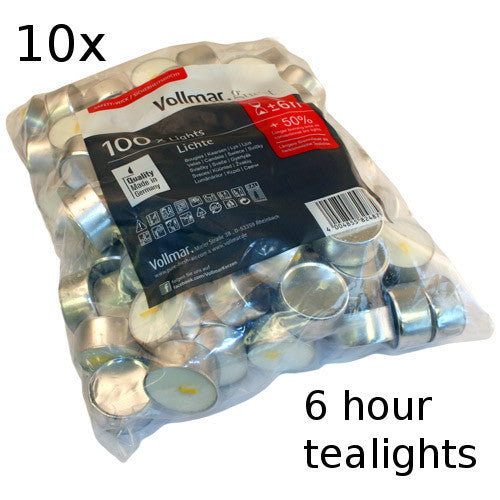 10x Tealights - 6 hour