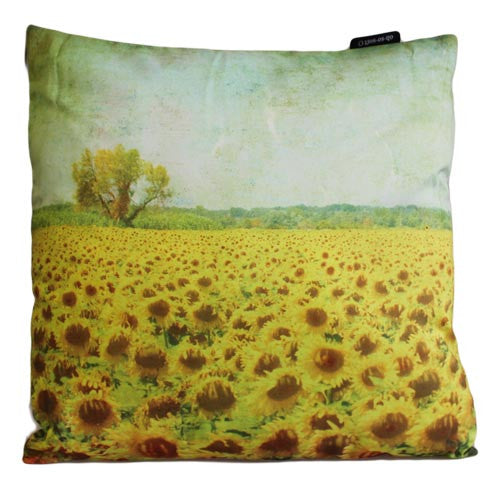 Art Cushion Cover - Sunflower Field - Grunge