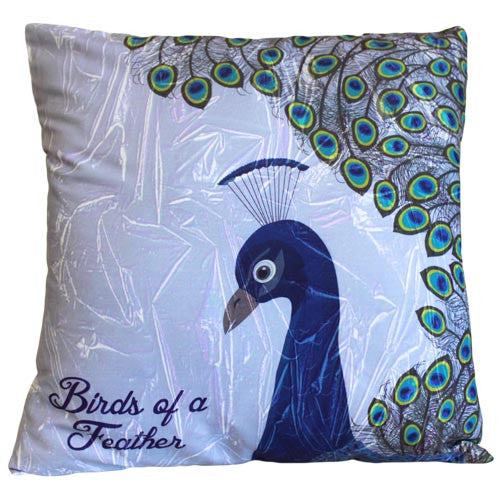 Art Cushion Cover - Blue Peacock