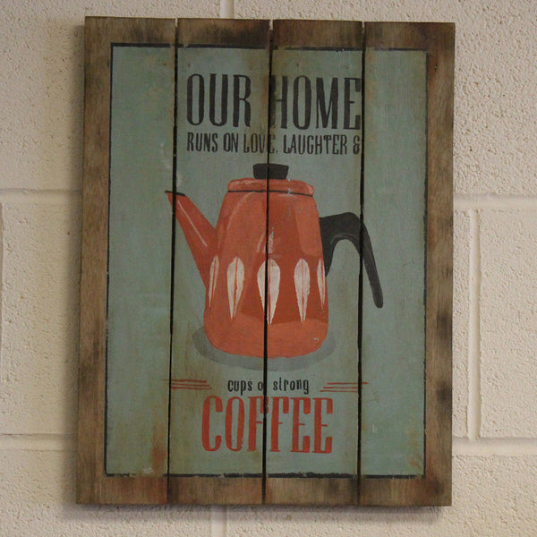 Wooden Coffee Sign - Our Home