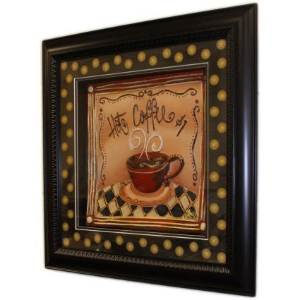Hand Painted Relief Art - Hot Coffee
