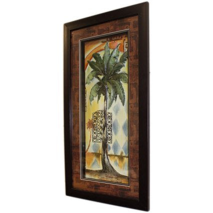 Hand Painted Relief Art - Palm Tree 1