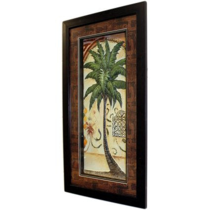 Hand Painted Relief Art - Palm Tree 2
