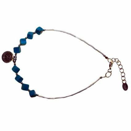 Blue Turquoise & Silver Bracelet