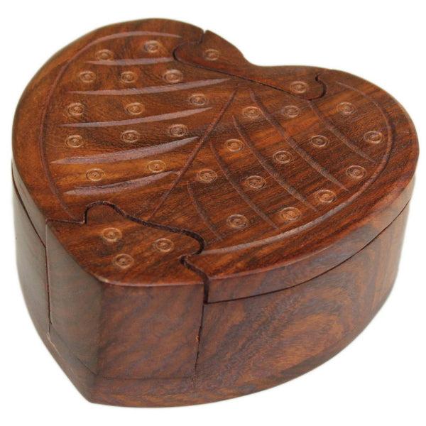 Round Heart Puzzle Box