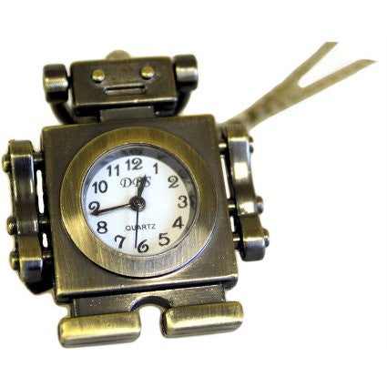 Steampunk Pendant - Robot Clock