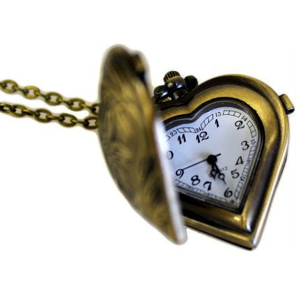 Steampunk Pendant - Heart Clock