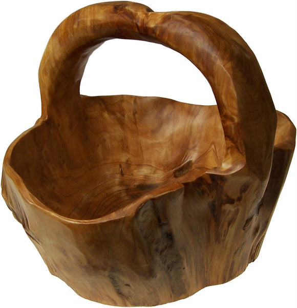 Fur Tree Root - Wooden Basket - Approx 22cm - 25cm