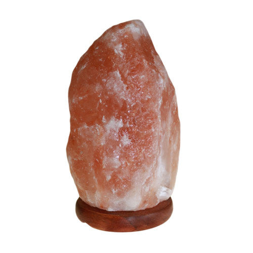 Himalayan Salt Lamp with Wooden Base - approx 2kg-3kg