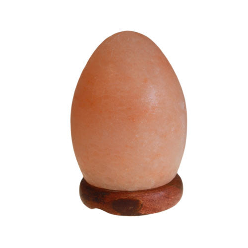 Himalayan Salt Lamp Egg - Wooden Base